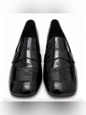 Woman’s Black Patent Slip-On Loafers - Size 8.5